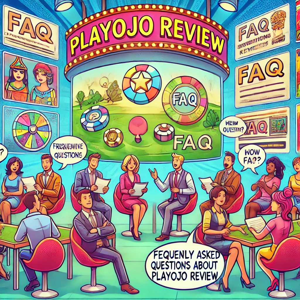 Frequently Asked Questions About Playojo Review'. The Image Should Feature A Lively, Interactive Setting